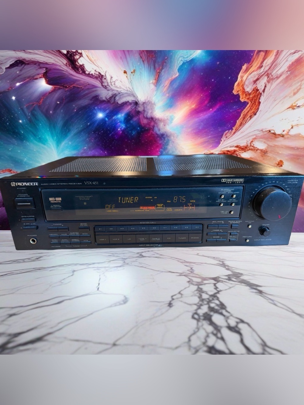 Vintage Pioneer VSX-451 Dolby Pro Audio 80WPC Stereo Receiver Cleaned & Tested🔥